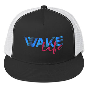 Retro Wake Life Trucker Hat